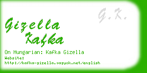 gizella kafka business card